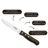 Faca Churrasco Jumbo Tramontina S/Ponta Polywood
