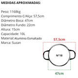 Tacho N18 Alumínio Esmaltado 10L - A Gourmet