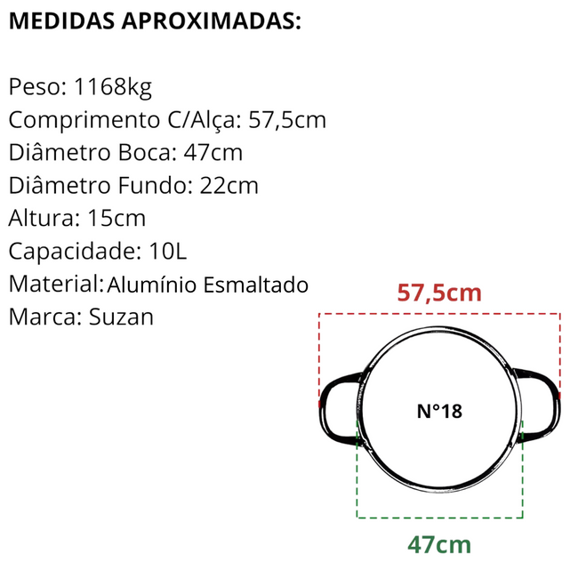 Tacho N18 Alumínio Esmaltado 10L Main Image