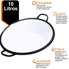 Tacho N18 Alumínio Esmaltado 10L - A Gourmet