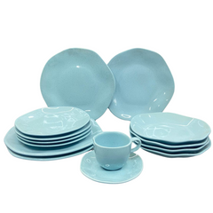 Jogo 16 Peças Blue Bay Oxford em Porcelana Oxford