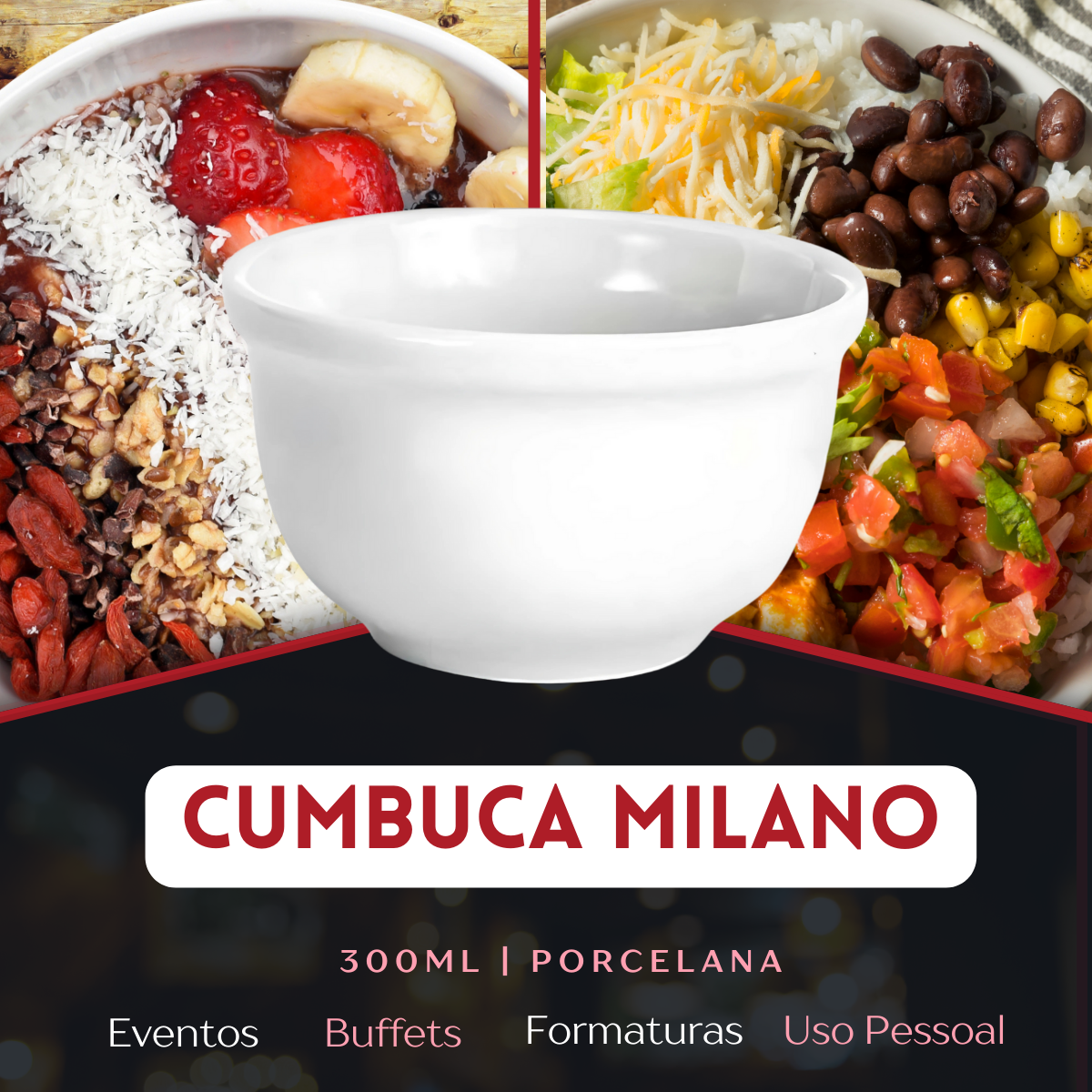 Cumbuca de Porcelana Terramada Milano 300ml - A Gourmet