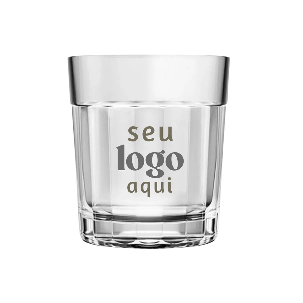 Kit 50 Copo Rocks Americano 300ml personalizado Nadir Copos