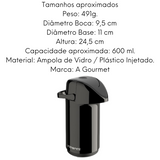 Garrafa Térmica Verona Preta de 600ML Unitermi
