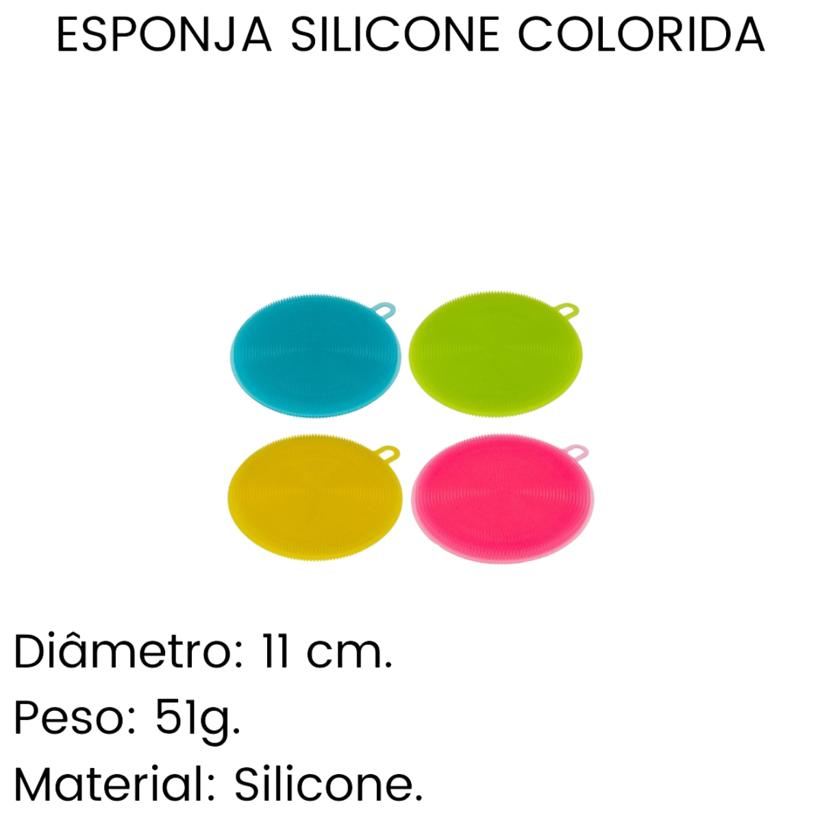 Esponja Multiuso em Silicone Redonda Cor Sortida Weck