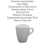 Xicara Genova Capuccino S/ Pires de Porcelana 150ml BelaVista