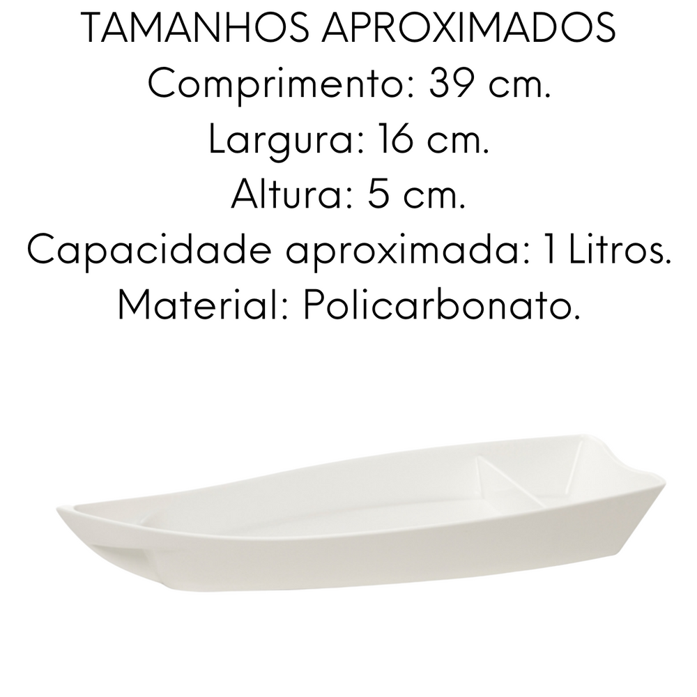 Barca de Policarbonato com 39 cm 1L VemPlast