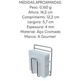 Porta Guardanapo Aramado Aço Cromado A Gourmet