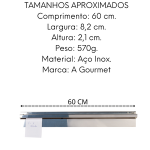 Porta Comanda Pedido e Nota em Aço Inox 60 cm A Gourmet