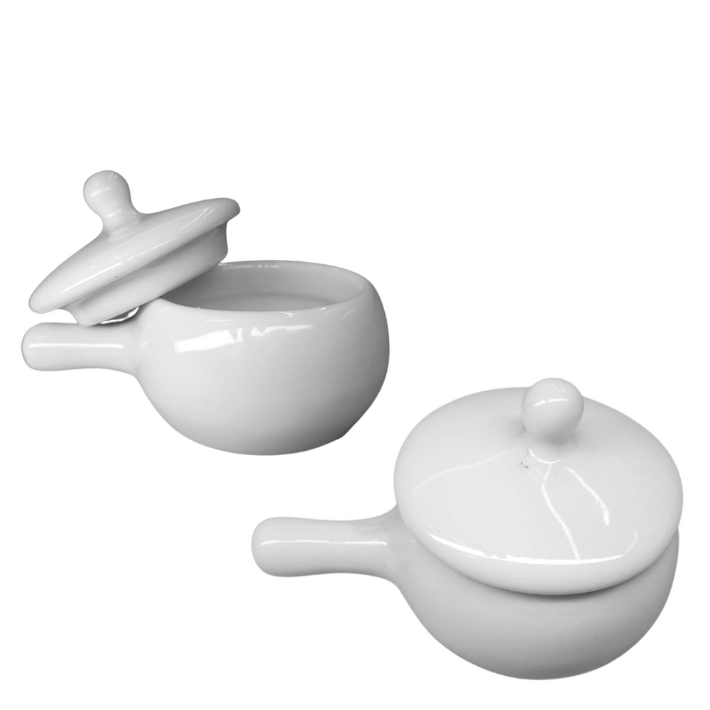 Molheira Panelinha Redonda C/ Tampa em Porcelana BelaVista