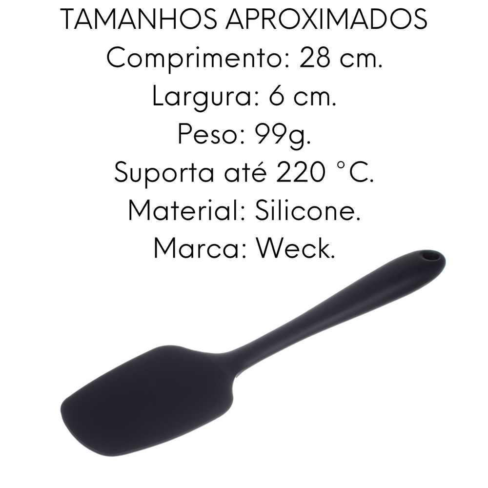 Espátula de Silicone Preto 28CM Weck