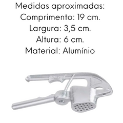 Espremedor de Alho Plus Aluminio Polido