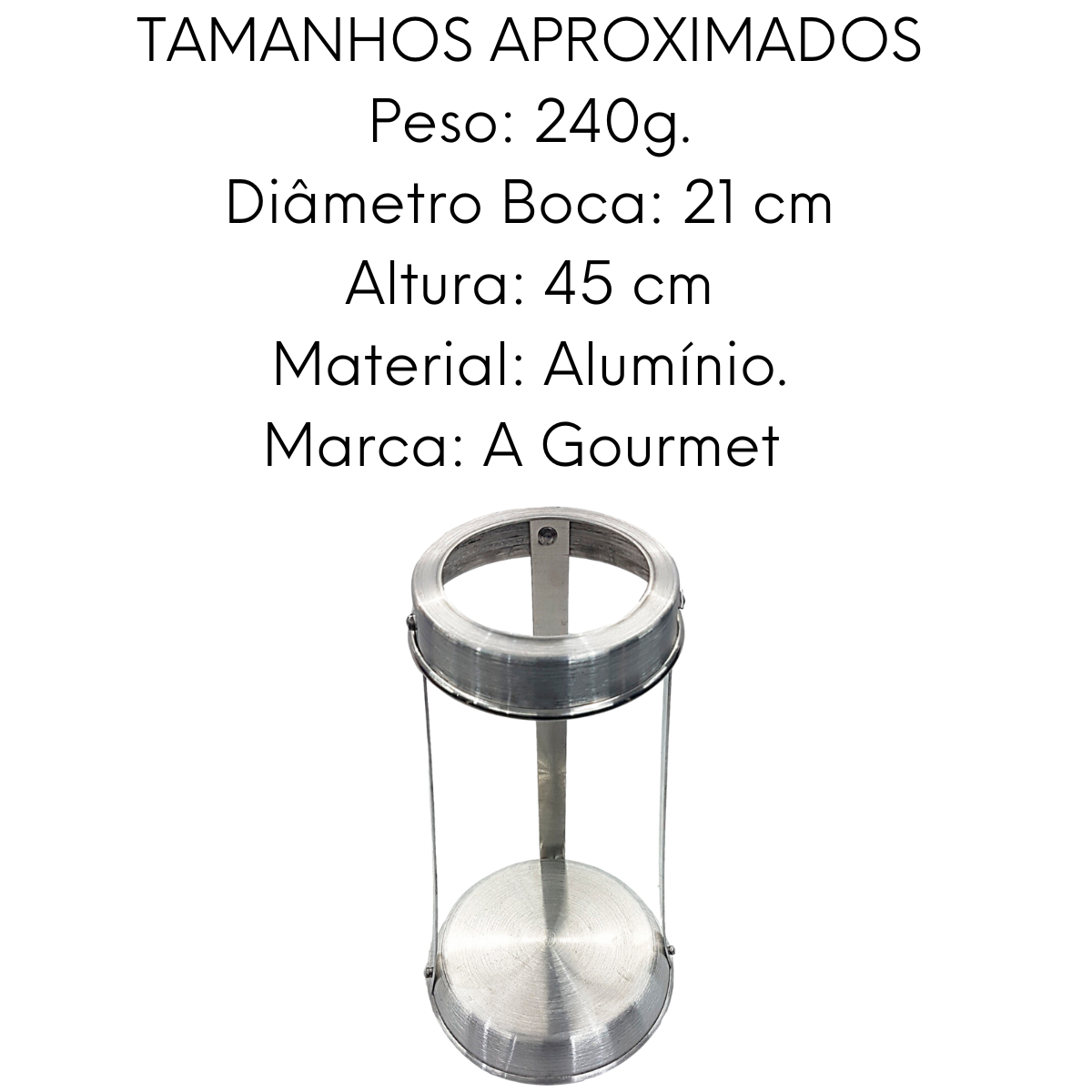 Suporte Coador de Café N2 de Aluminio 45cm Arary