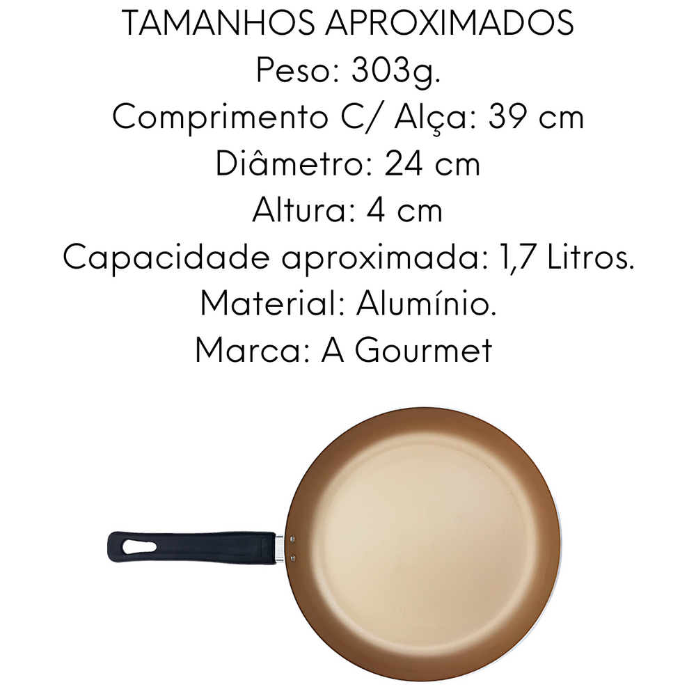 Frigideira Cereja N24 em Aluminio Antiaderente Arary