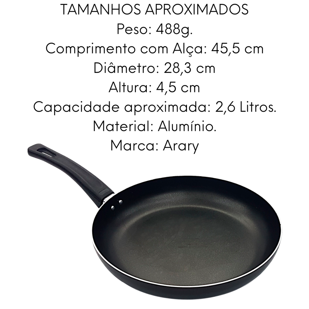 Frigideira Araflon N28 Alumínio Anti-aderente Arary