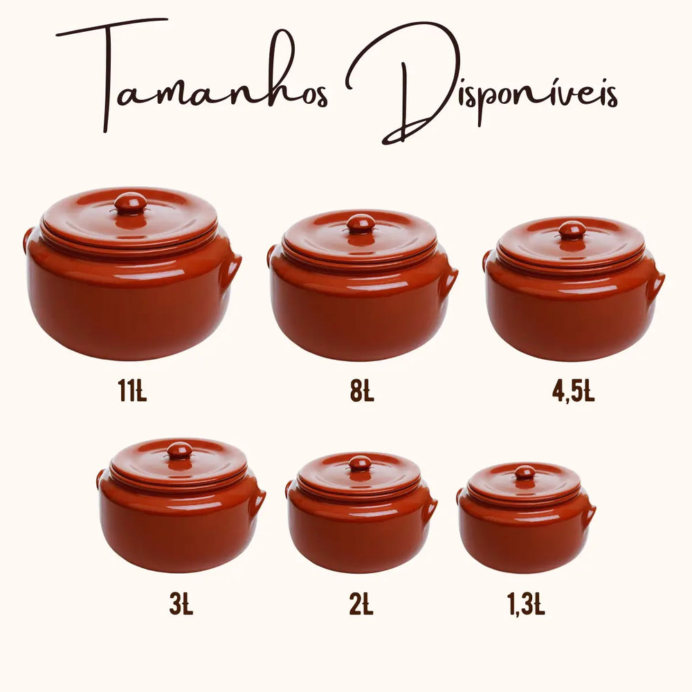 Caçarola Barro Nº4 Rústica 4,5L | Perfeita para Feijoada Motta
