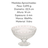 Centro de Mesa de vidro Transparente Fabiane - A Gourmet