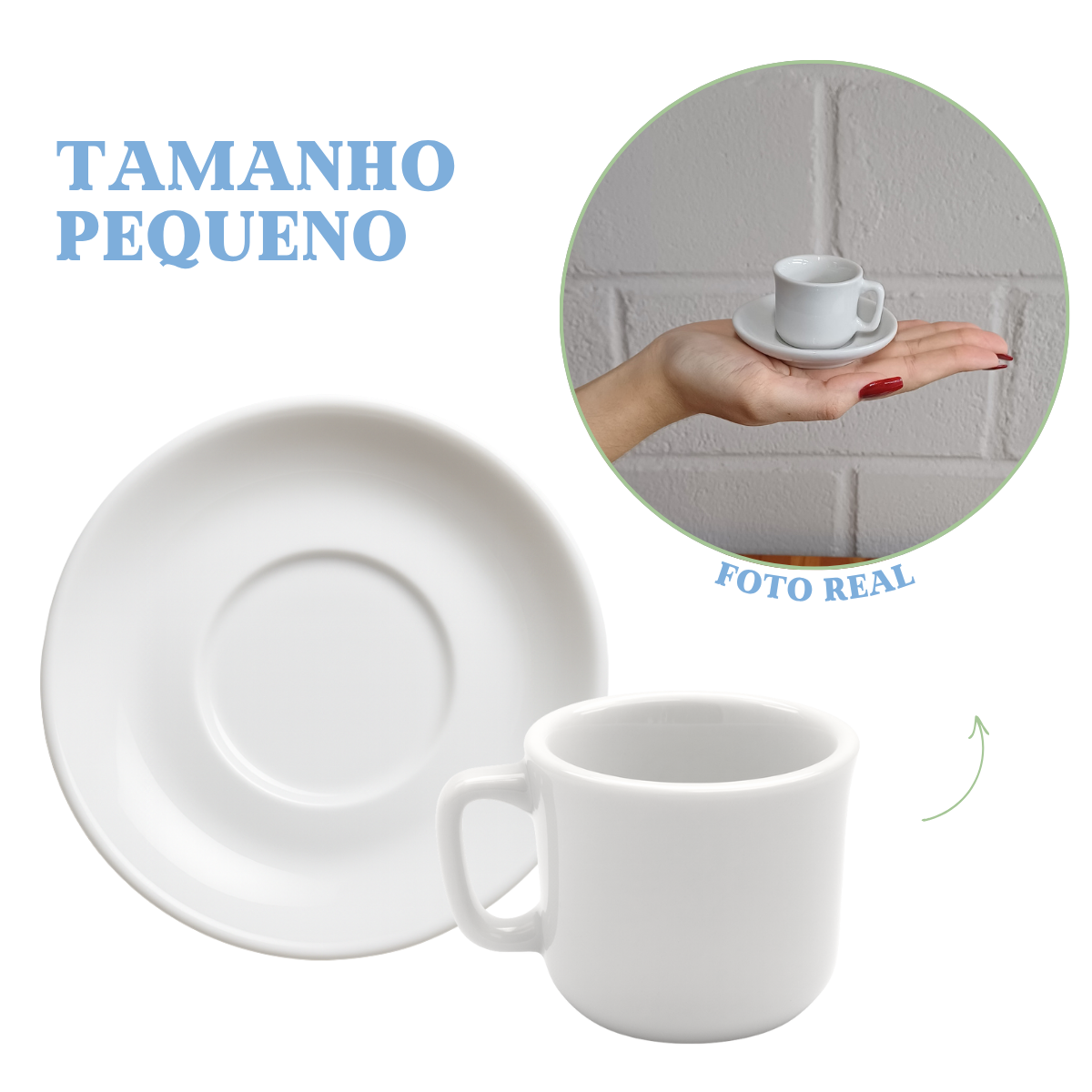 Mini Xicara 30ml Porcelana