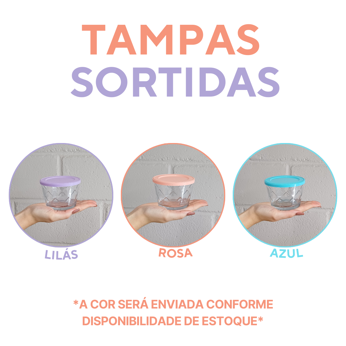 Tigela Vidro 350ml Tampa Sortida