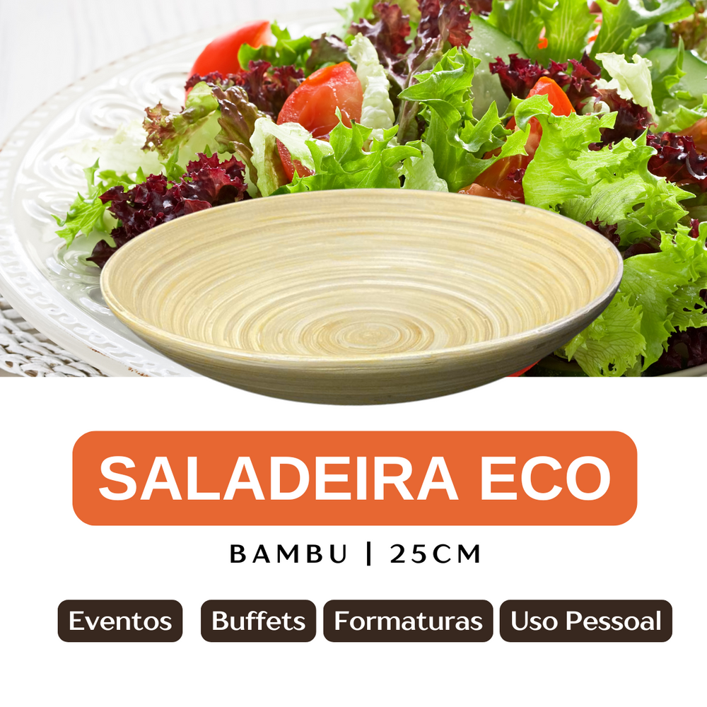 Saladeira Bambu Eco 25cm 1,2L - A Gourmet