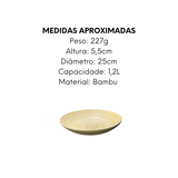 Saladeira Bambu Eco 25cm 1,2L - A Gourmet