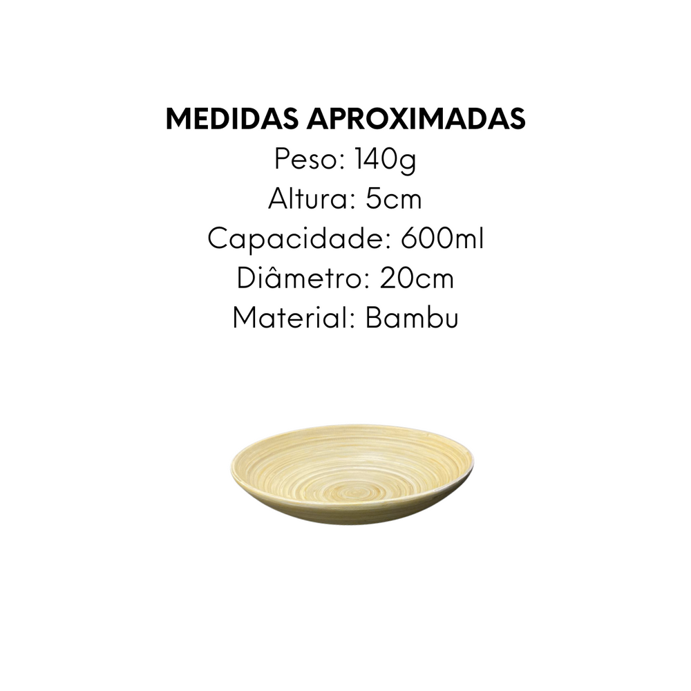 Tigela Bambu Eco 20cm 600ml - A Gourmet