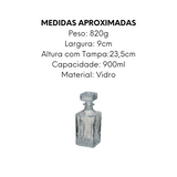 Garrafa de Whisky em Vidro 900ml Mimo Style