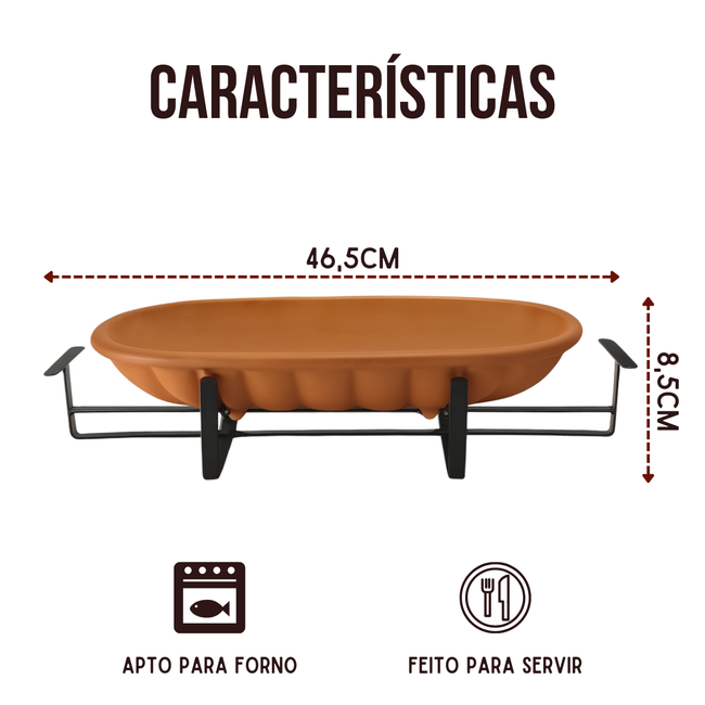 Telha Barro C/Suporte de Ferro Servir Main Image