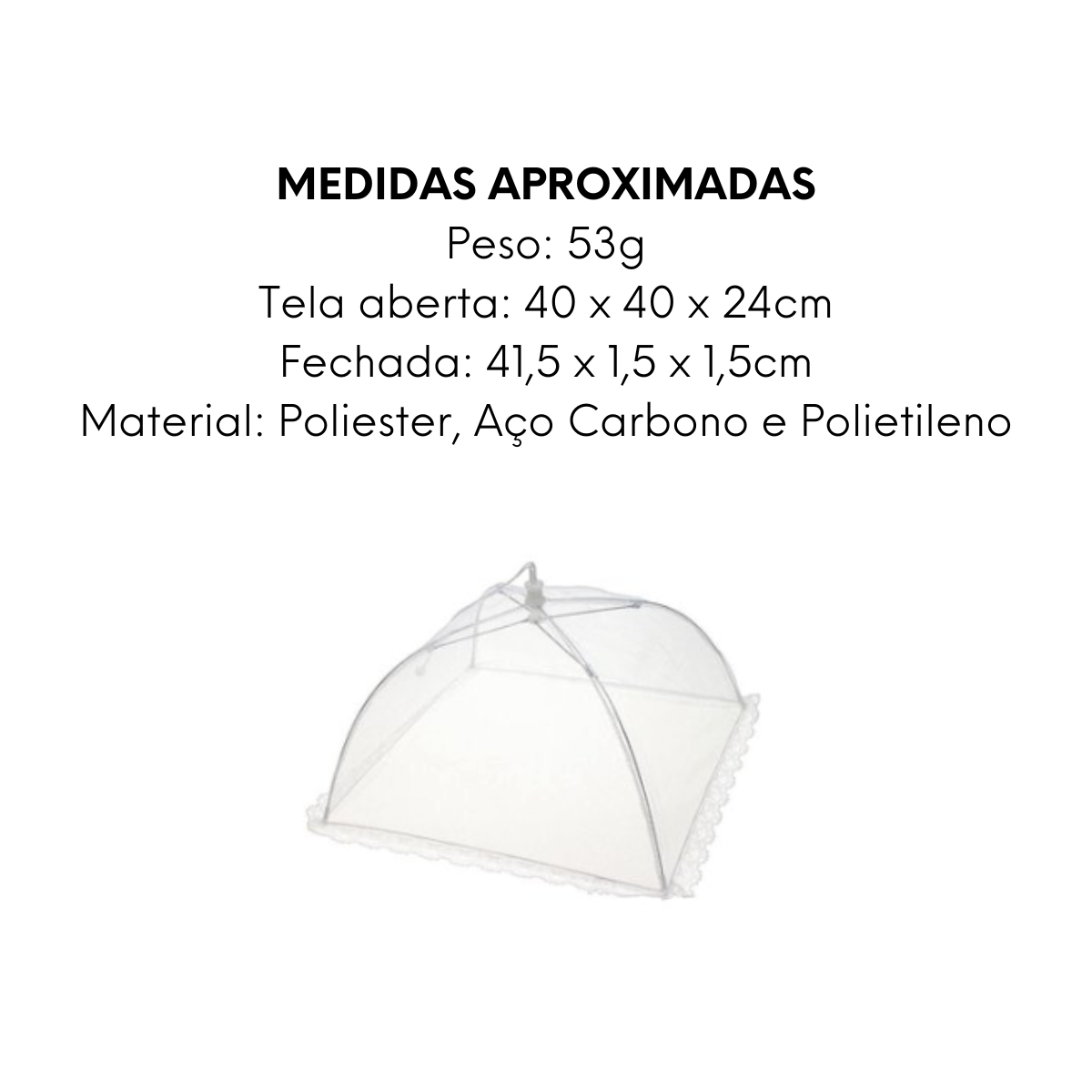 Tela Protetora de Alimentos 40cm A Gourmet