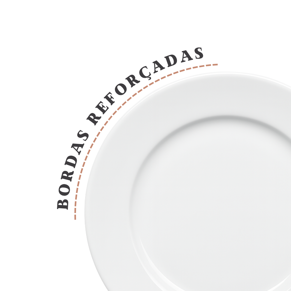 Prato de Porcelana Branca Tramontina 24cm