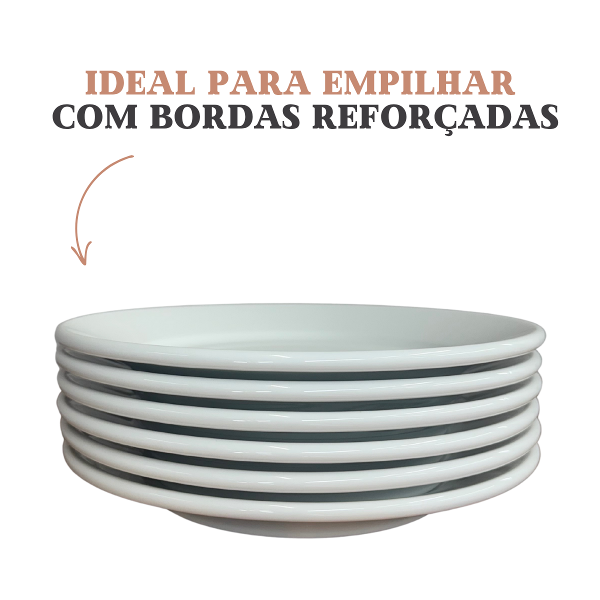 Prato de Porcelana Branca Tramontina 24cm