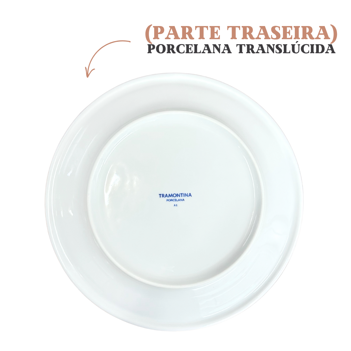 Prato de Porcelana Branca Tramontina 24cm