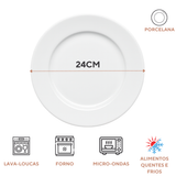 Prato de Porcelana Branca Tramontina 24cm