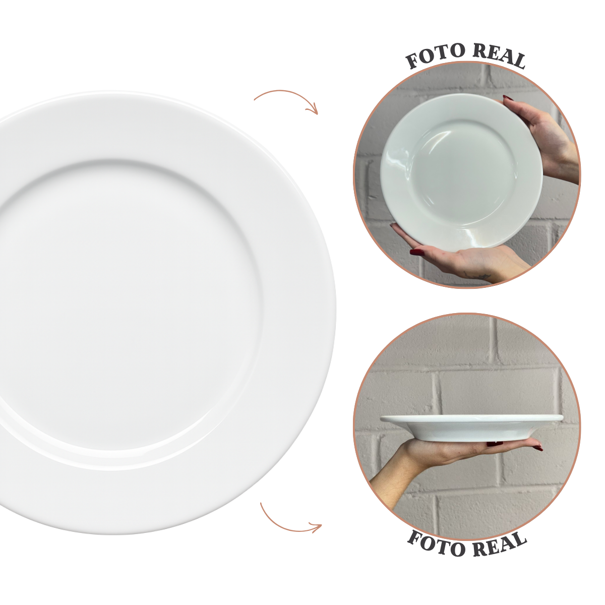 Prato de Porcelana Branca Tramontina 24cm