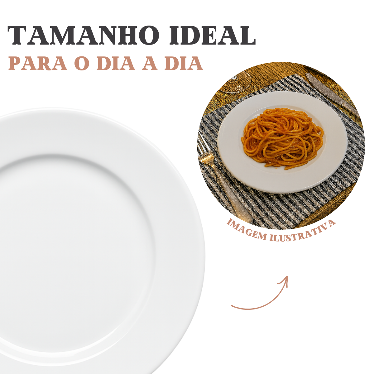 Prato de Porcelana Branca Tramontina 24cm