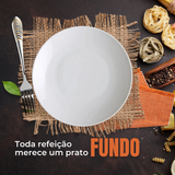 Prato Fundo Cupe de Porcelana 22cm