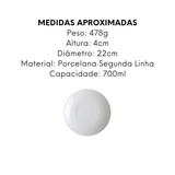 Prato Fundo Cupe de Porcelana 22cm - A Gourmet