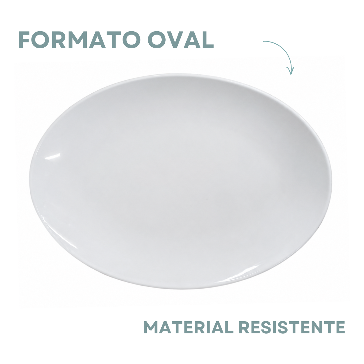 Travessa Oval Porcelana Tramontina 40cm