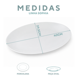 Travessa Oval Porcelana Tramontina 40cm