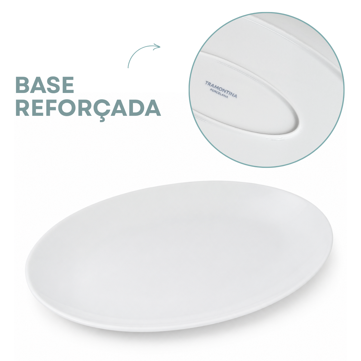 Travessa Oval Porcelana Tramontina 40cm