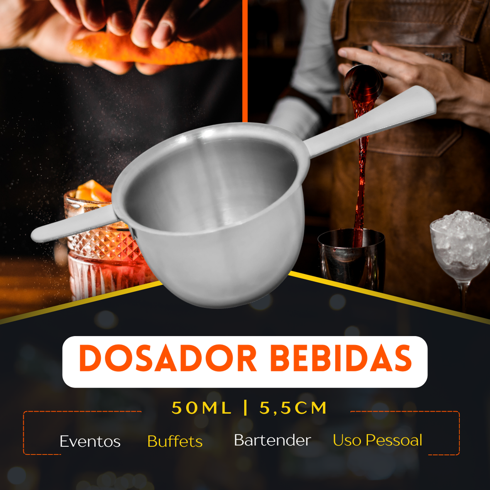 Dosador com Apoio em Aço inox - A Gourmet