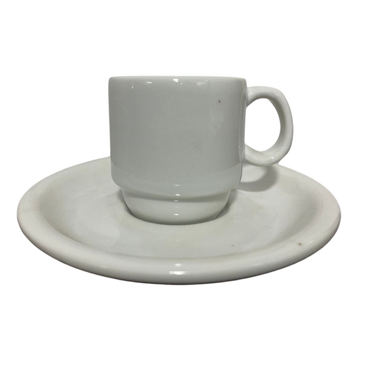 Xicara de Café Com Pires 65ml em Porcelana