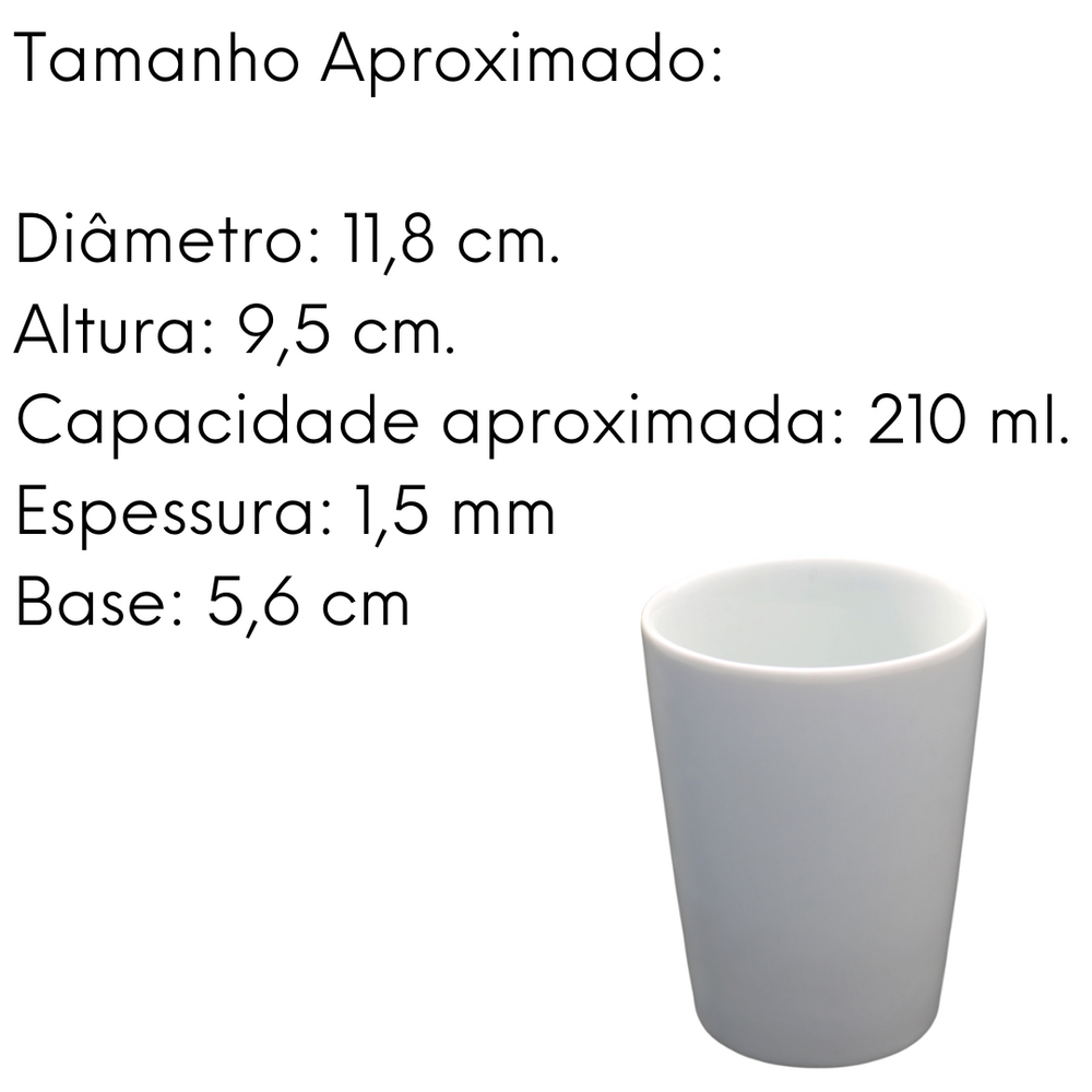 Copo em Porcelana Servir de 210ml BelaVista
