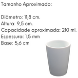 Copo em Porcelana Servir de 210ml