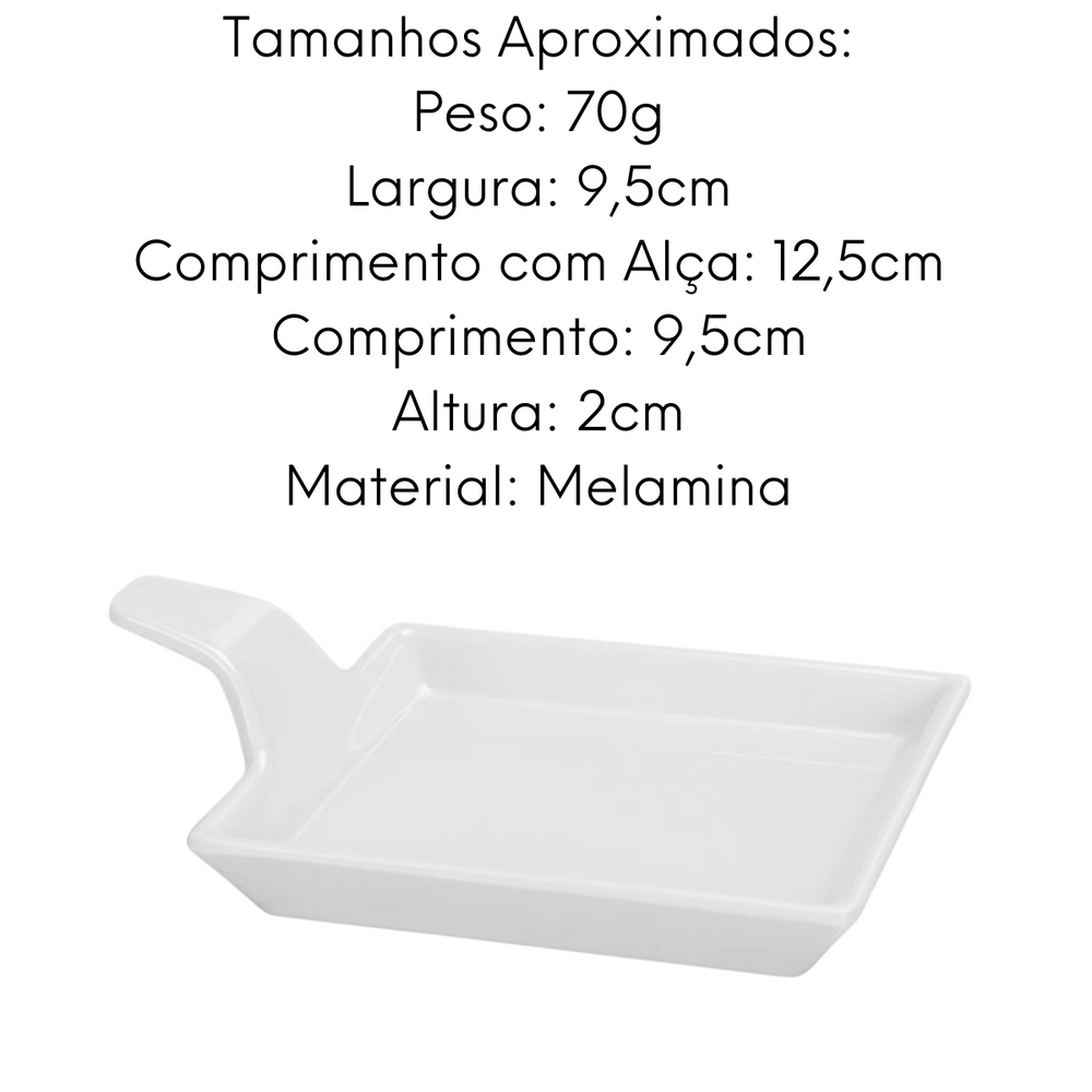 Travessinha degustaçao com alça melamina Gourmet Mix