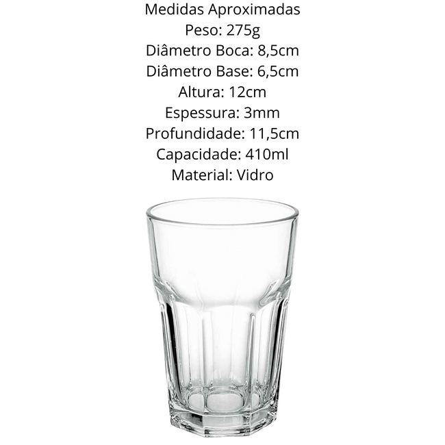 Copo Bistrol Base Octogonal 410ml Main Image