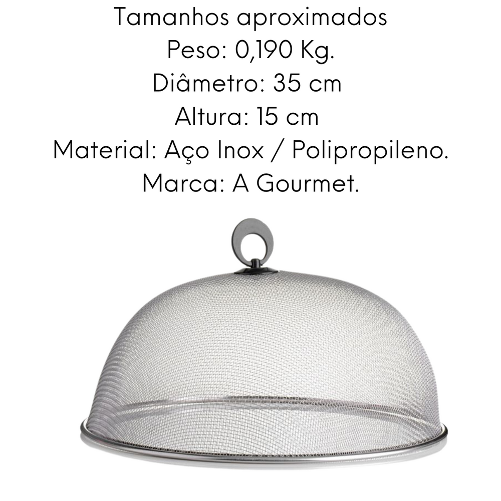 Protetor de Alimentos de Metal Com 35cm unyhome