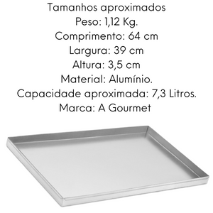 Assadeira Hotel Com Dobra em Aluminio 7,3L ABC