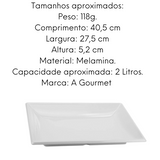 Travessa Retangular Funda 2L Gourmet Mix
