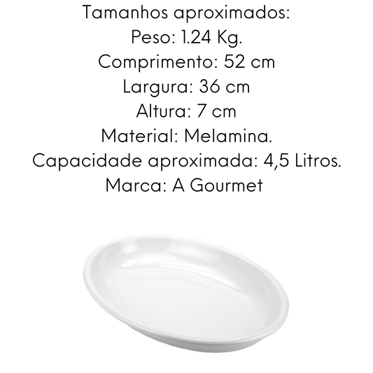 Travessa Oval Melamina 4,5L